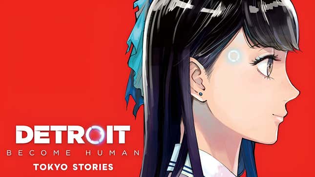 Reina, the android idol, smiles on the cover art for Detroit: Become Human Tokyo Stories. 