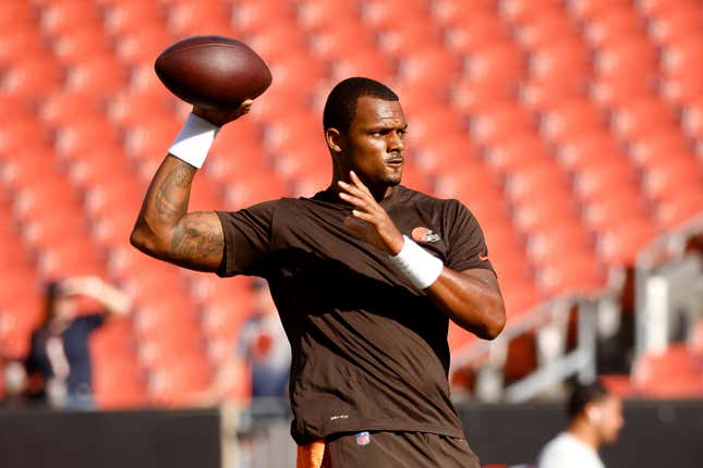 Deshaun Watson returned to the Browns’ training facility Monday, Oct. 10, 2022, the quarterback’s next step in his potential return from an NFL suspension. Watson, banned for 11 games for alleged sexual misconduct after being accused by women in Texas of lewd actions during massage therapy sessions, has been away from the Browns since Aug. 30.