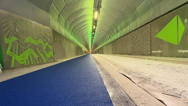 Image for article titled The World’s Longest Bicycle Tunnel Opens in Norway Next Month