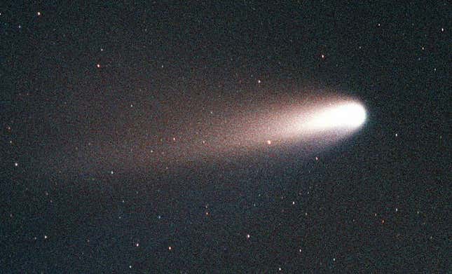 The comet Hale-Bopp as seen over Florida in March 1997.
