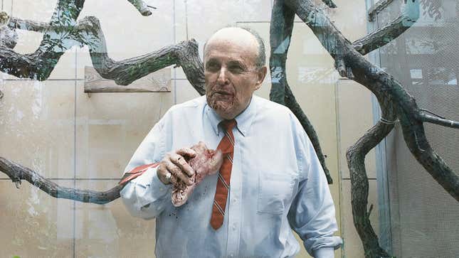 Image for article titled CPAC To Feature Exhibit Where Visitors Can Toss Raw Chicken To Rudy Giuliani