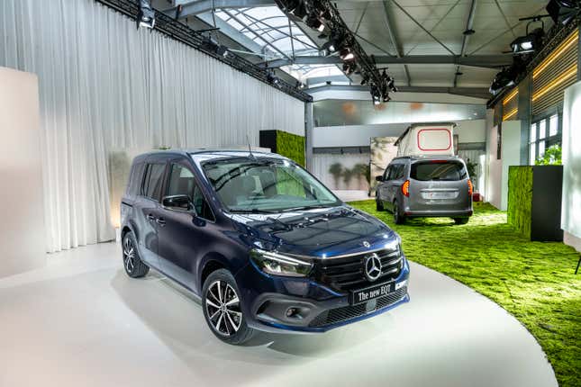 The upcoming Mercedes-Benz EQT is a compact EV van with a short-wheelbase.