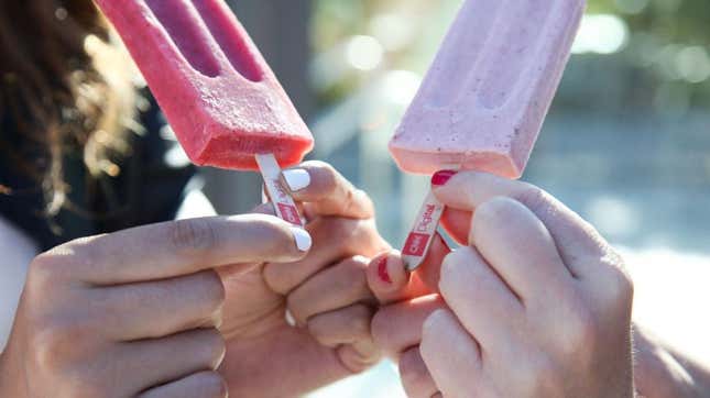 Red and pink popsicles