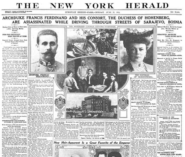 Image for article titled Today’s IHT is officially an artifact. Here are 8 memorable front pages