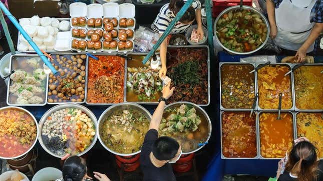 Thai food at market in Thailand
