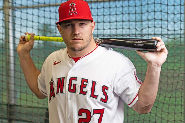 2021 Mike Trout Team Issued Spring Training Cap