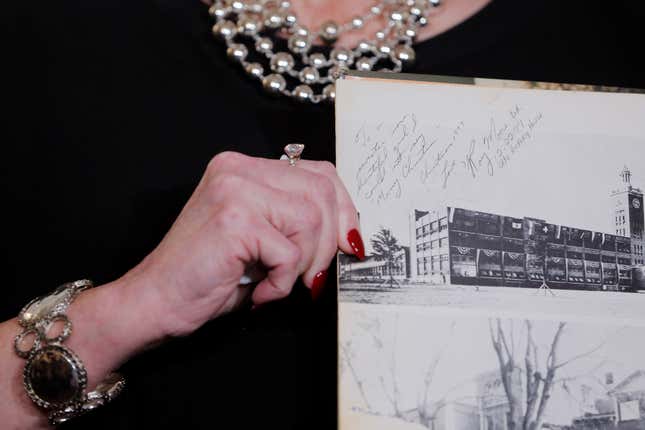 From Nelson’s yearbook: “To a sweeter, more beautiful girl, I could not say…Love, Roy Moore D.A.”