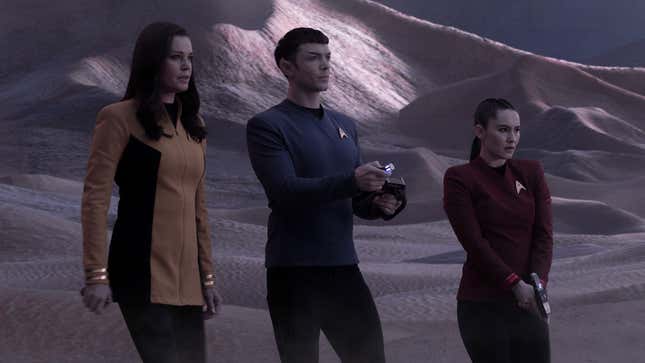 Image for article titled Star Trek: Strange New Worlds' Lower Decks Crossover Is More Than a Gag