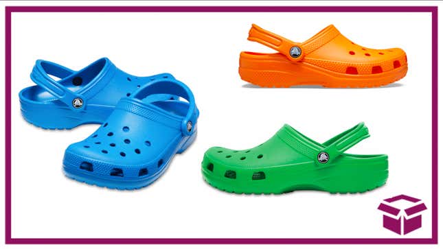 Choose from a wide variety of colorful Crocs to take home.