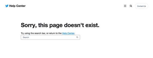 A screenshot of the 404 page which used to house Twitter's media labeling quidelines.