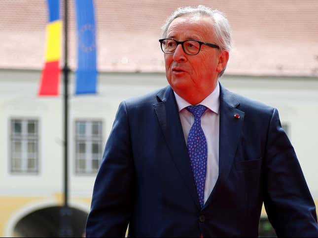 Commission president Jean-Claude Juncker in Sibiu.