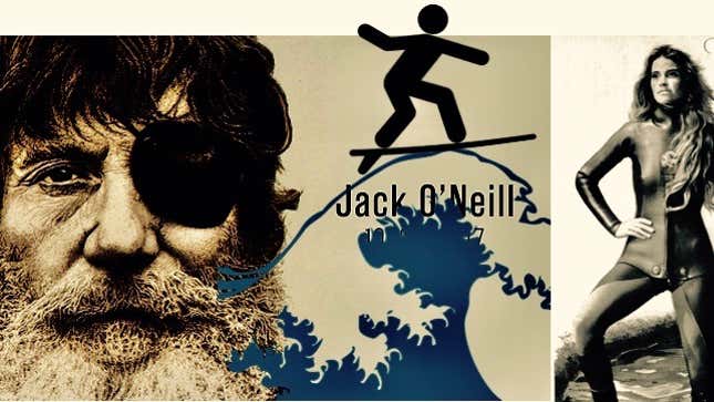 Jack O'Neill and 1970 wetsuit.