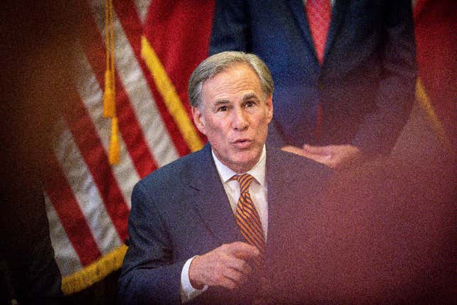 Image for article titled Texas Gov. Greg Abbott Signs ‘1836 Project’ Bill Promoting Texas History. Critics Fear it Will Whitewash Slavery...Because Duh