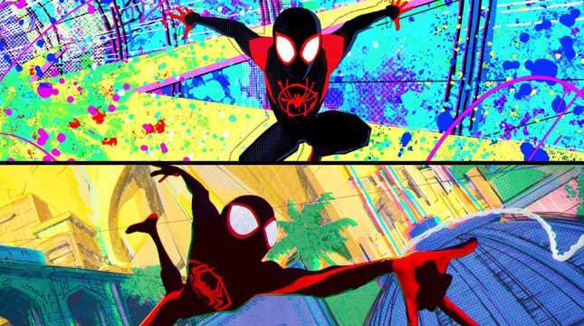Two images from SpiderVerse