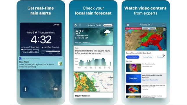 Image for article titled The 7 Best Weather Apps to Replace Dark Sky on iPhone and Android