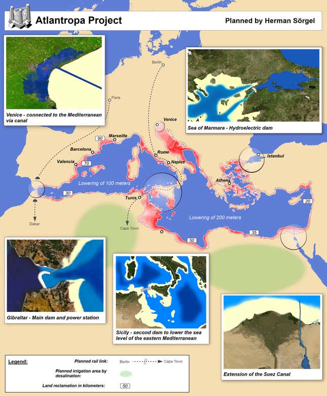 Map of the Atlantrop Projekt