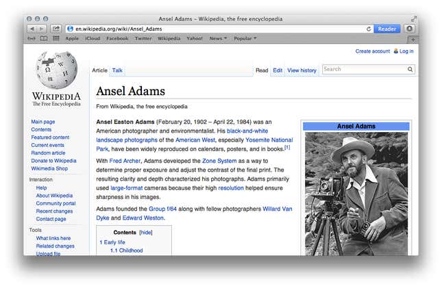 What Safari URLs used to look like