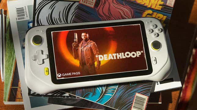 Logitech G Cloud Streaming Handheld running Deathloop