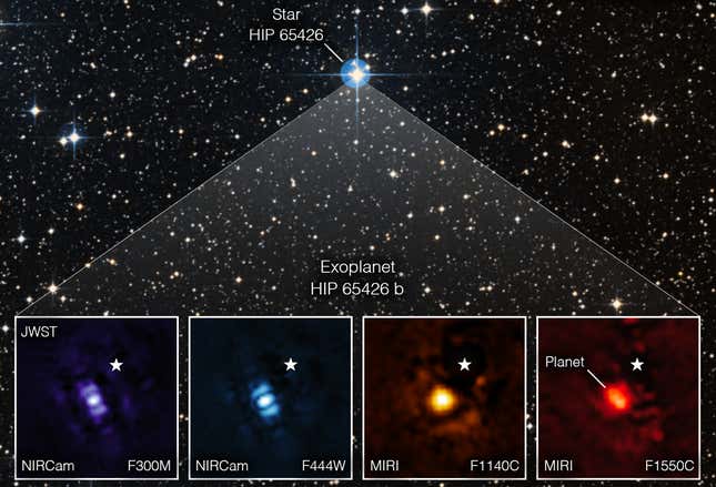 Imagen para el artículo titulado El telescopio Webb revela las primeras imágenes de un exoplaneta
