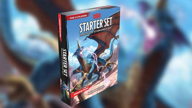 The latest D&D starter set features a blue dragon on the cover.