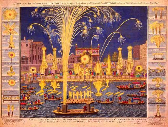 Fireworks on the River Thames, Monday May 15 1749.