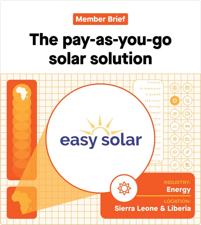 Artwork for the Easy Solar Quartz Africa Member Brief