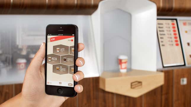 Ordering coffee via an app saves time, and eye contact.