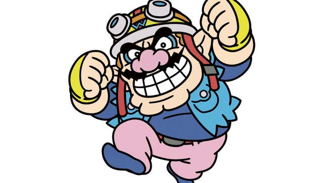 A cartoonish rendering of Wario is striding toward the viewer.