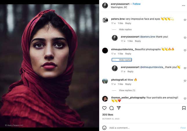 Imagen para el artículo titulado Un famoso fotógrafo de Instagram confiesa que sus imágenes las generaba una IA
