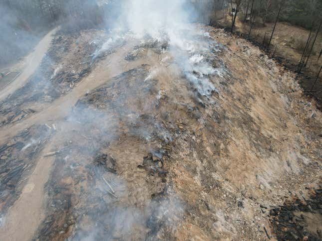 This underground landfill fire in Alabama has burned since November 2022.