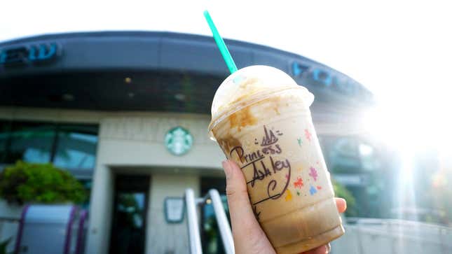 Disney World Starbucks drink in cup