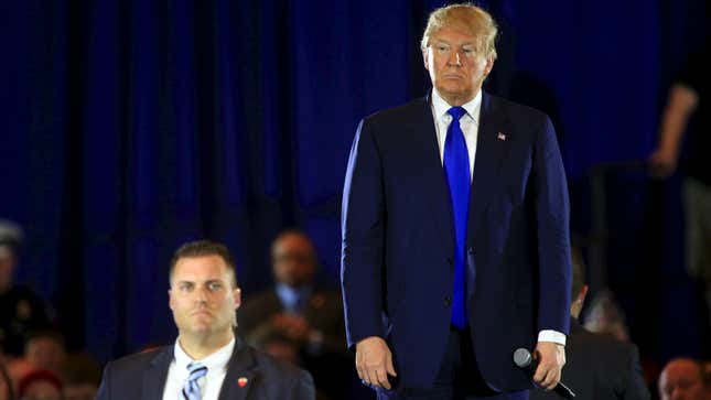 Trump at a rare town hall in Cincinnati.