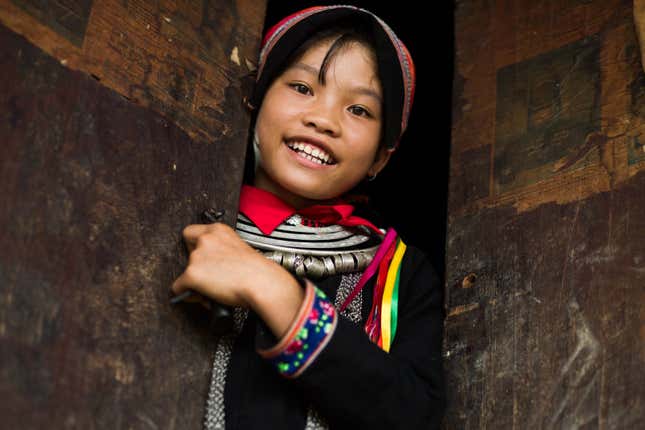 A young member of the Dao Man ethnic group.
