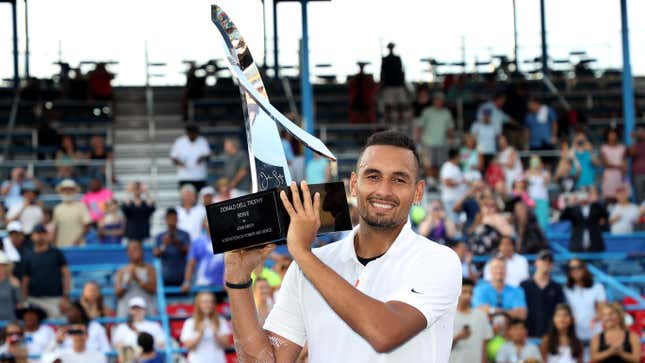 Image for article titled Nick Kyrgios Won Another Title By Keeping Himself Entertained