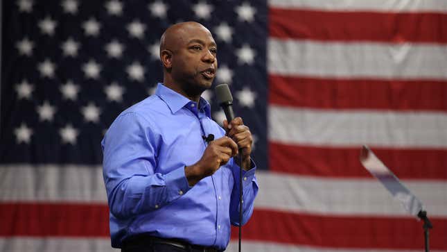 Image for article titled Emotional Tim Scott Tells Supporters About Time He Was Followed Around Walgreens For Being Republican