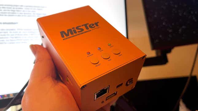 A MiSTER Retro gaming device.