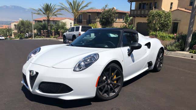 Image for article titled At $48,999, Can This Tragically Under-Used 2016 Alfa Romeo 4C Spider Lure You Into Its Web?