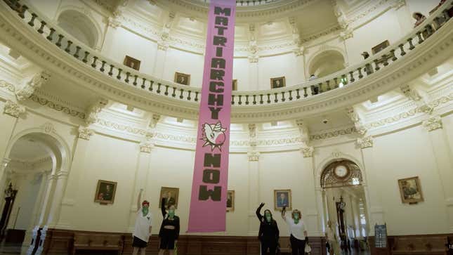 Image for article titled Pussy Riot Punches Back at Texas&#39; Abortion Law With Protest and NFT