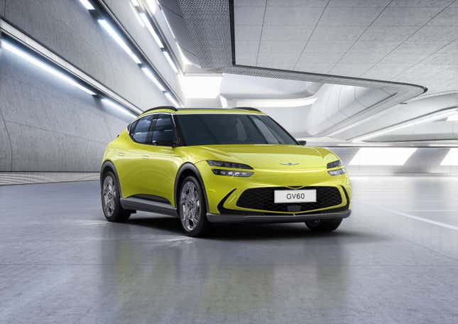 Image for article titled The Genesis GV60 Is A Striking-Looking First Genesis EV