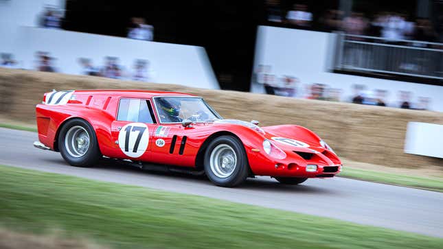 A photo of a red Ferrari at the Goodwood Festival of Speed. 