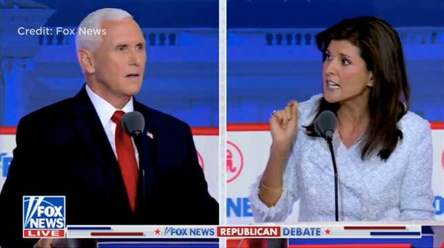 Image for article titled Nikki Haley Slams Mike Pence for Lying About Abortion…Then Also Lies About Abortion