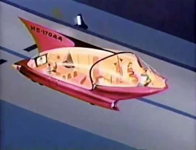 A self-driving amphibious pleasure home from “Magic Highway USA.”