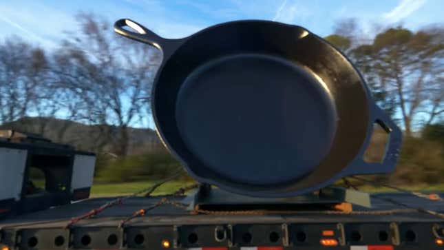Image for article titled World’s largest cast iron skillet takes a road trip