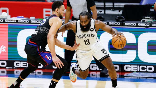 And just like that, James Harden and Ben Simmons swap teams.
