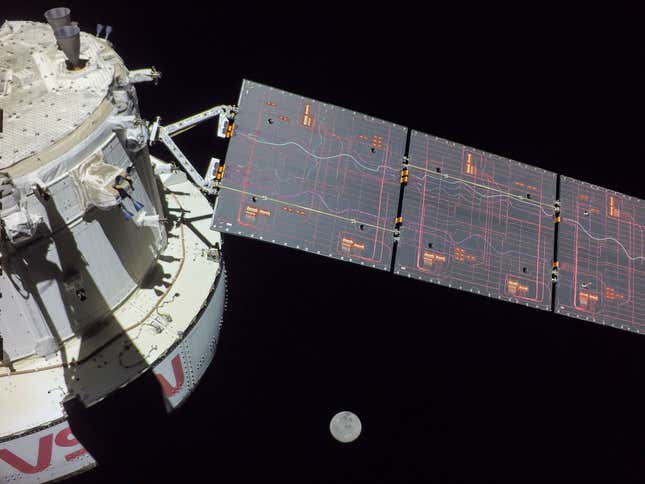 One of four solar arrays that successfully powered Orion during its 25.5-day mission.