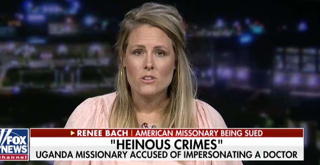 A screen shot of Renee Bach Fox News interview