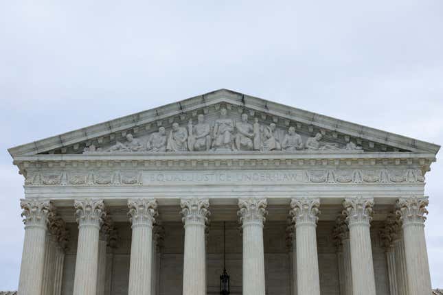 The U.S. Supreme Court Building on October 03, 2022 in Washington, DC. The Court is hearing oral arguments for the first set of cases today which are Sackett v. Environmental Protection Agency and Delaware v. Pennsylvania and Wisconsin. 