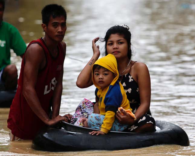 Improvised transport in Cabanatuan city, on Oct. 19.