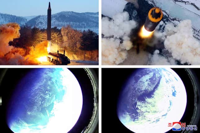 Imagen para el artículo titulado Corea del Norte publica fotos de la Tierra... desde un misil balístico