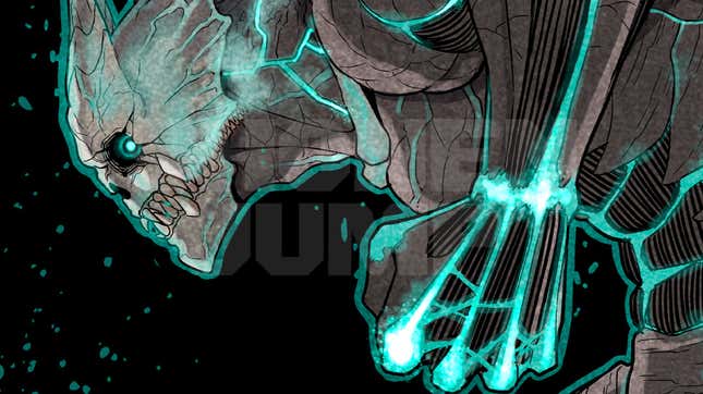 Kaiju No. 8 clinches its fists.